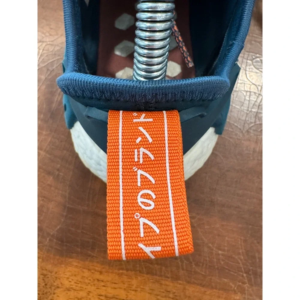 Adidas NMD R1 Trail Boost Shoes Teal Orange Men's US 8.5 Gum‎ Sole